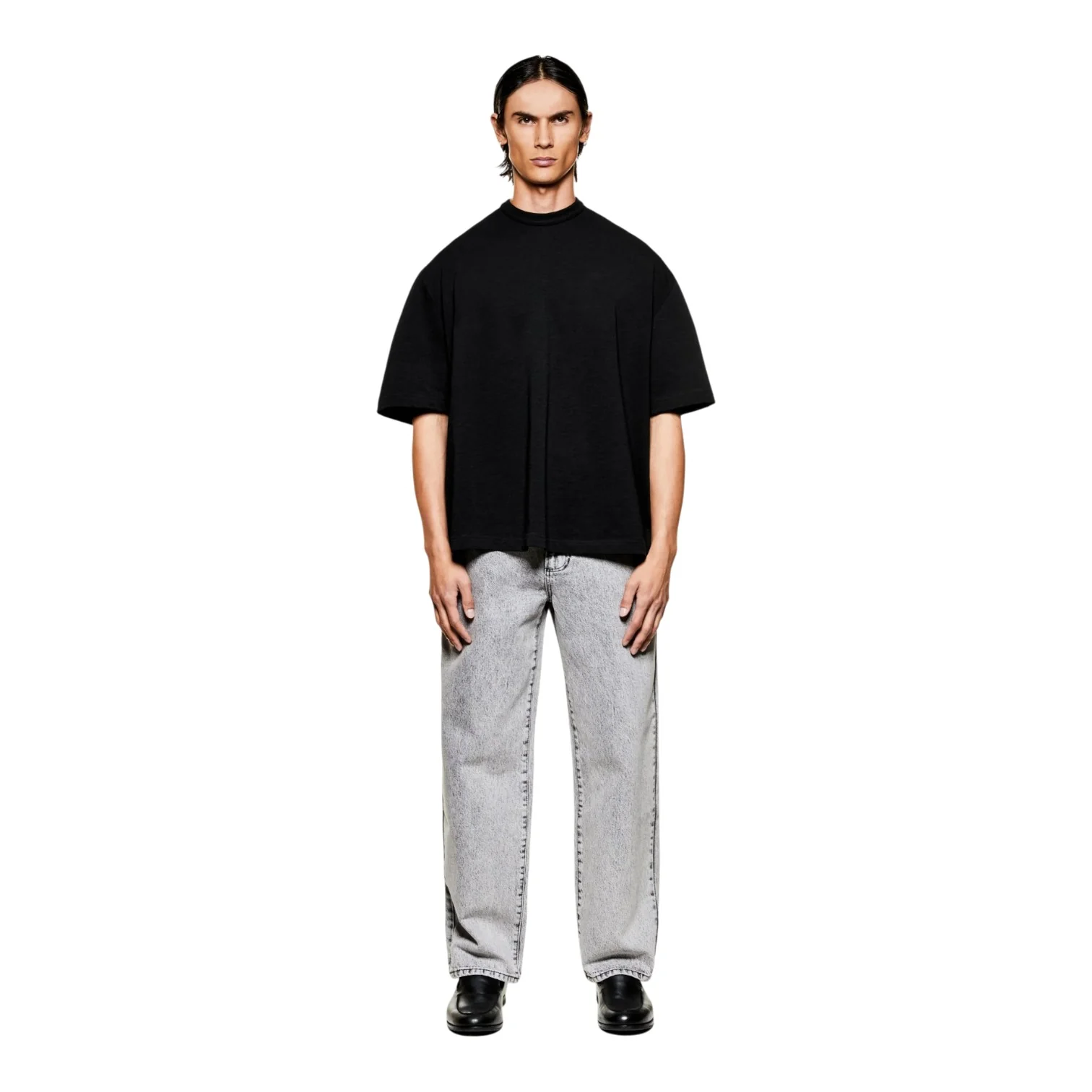 220 Gsm Slub T-Shirt Black - Image 3
