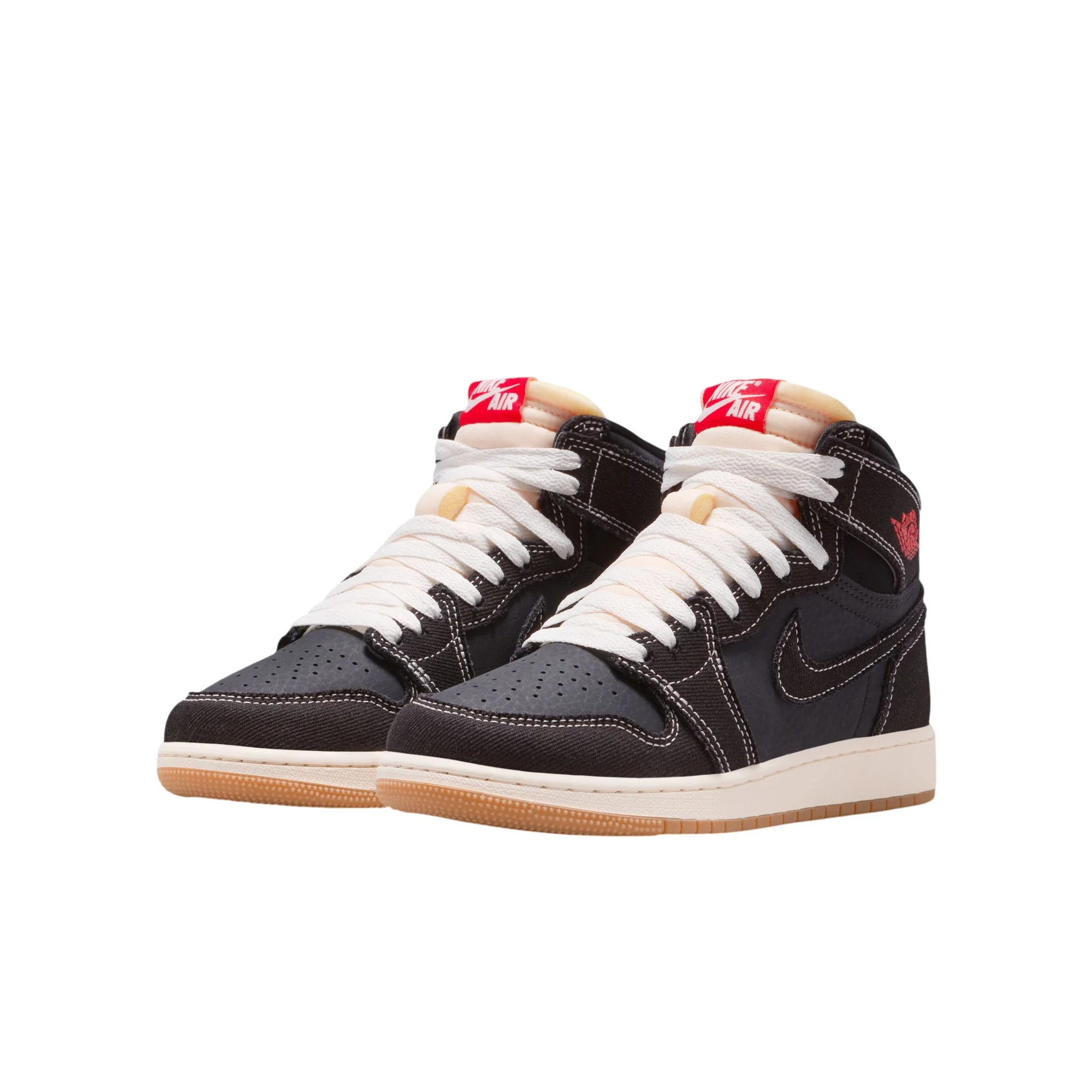 Air Jordan 1 Retro High OG Big Kids' Sneakers Black - Image 2