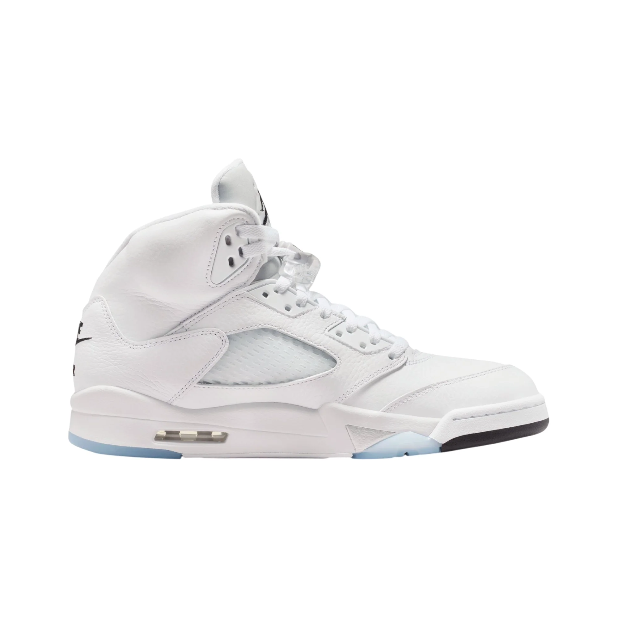 Air Jordan 5 Retro OG White Metallic Basketball Sneakers White - Image 3