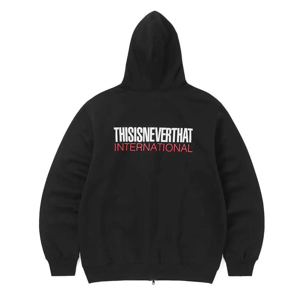 CP INTL. Logo Zip Hoodie Black - Image 2