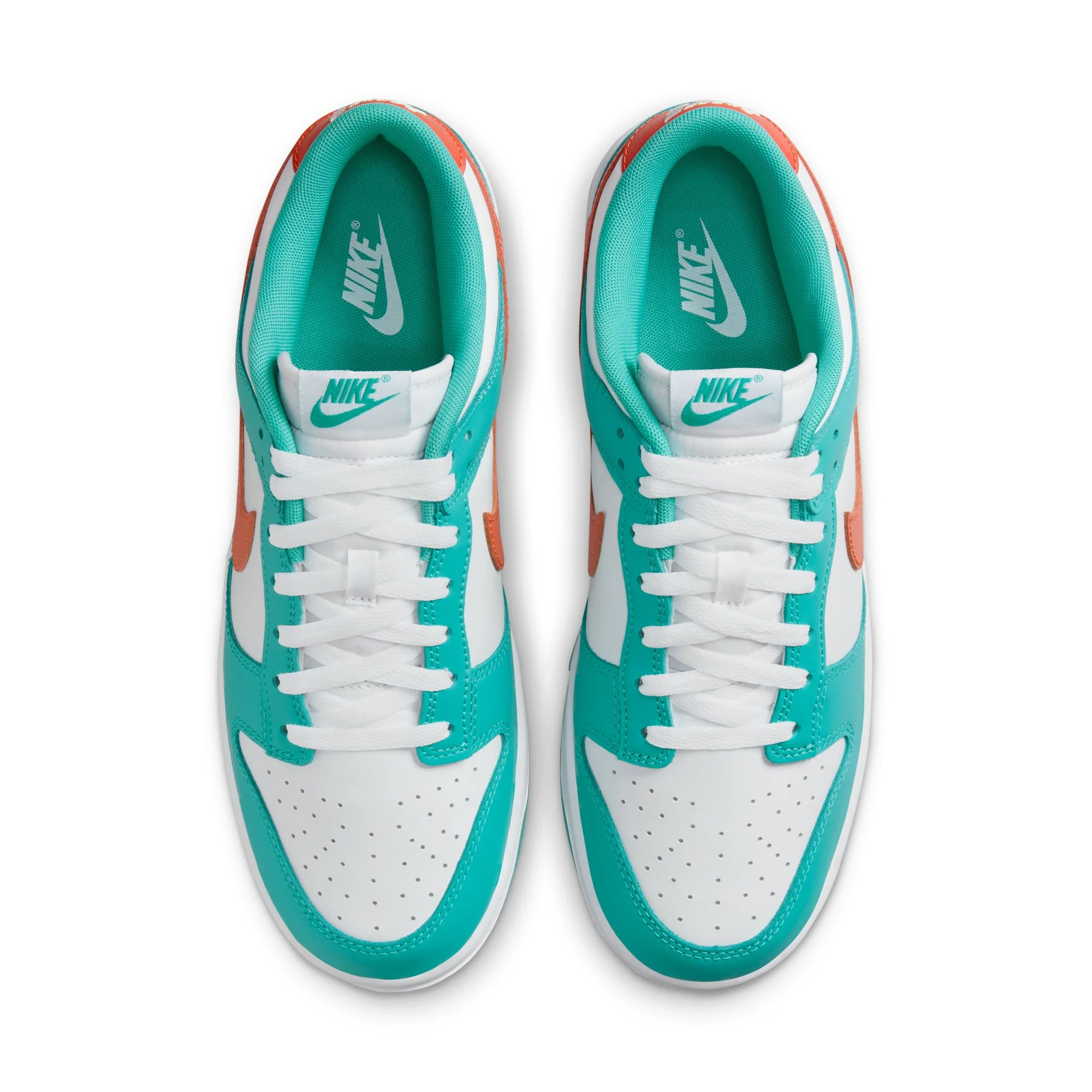 Nike Dunk Low Miami Dolphins White Cosmic Clay Dusty Cactus - Image 4