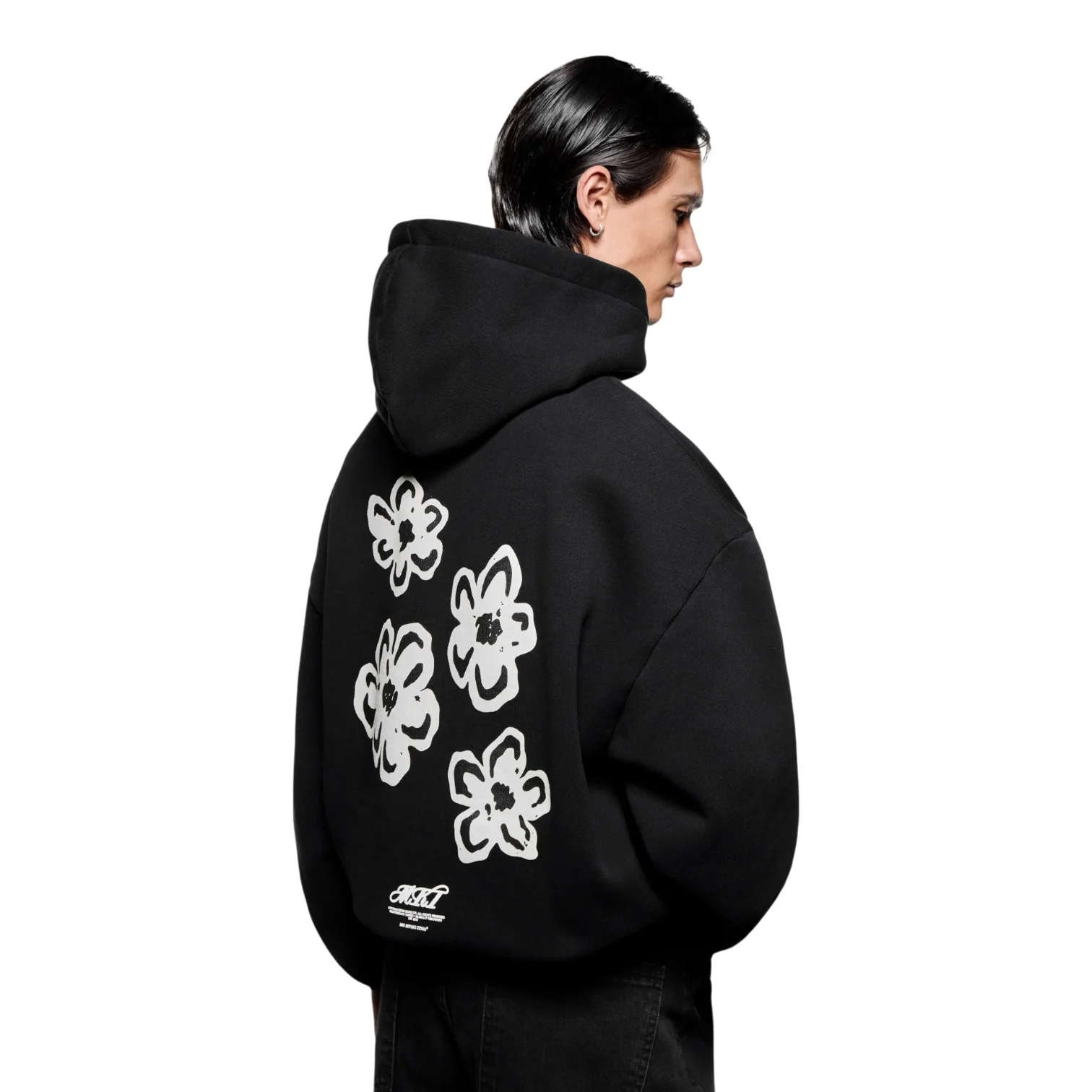 Hibiscus Hoody Black - Image 2