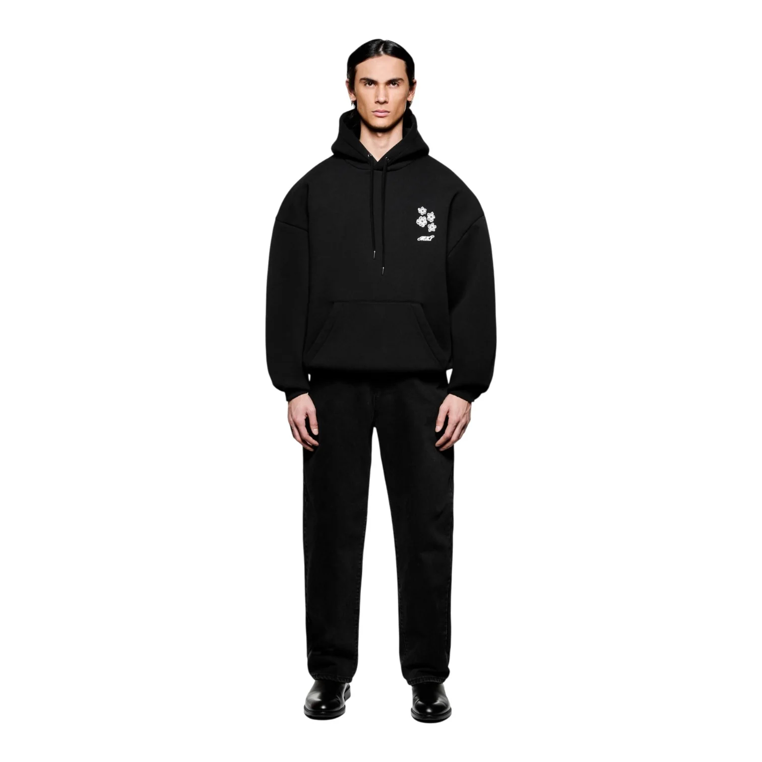 Hibiscus Hoody Black - Image 3