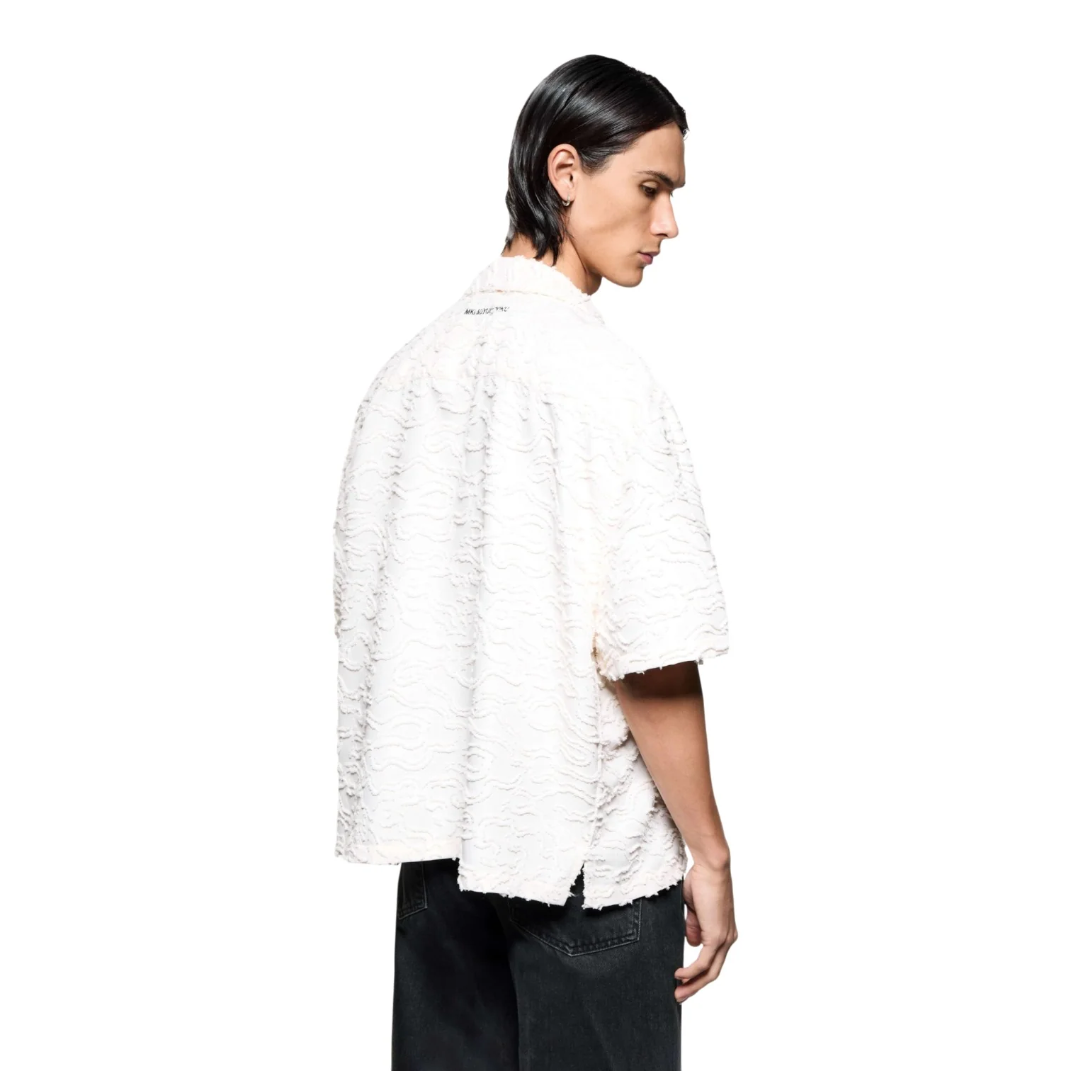 Jacquard Fringe Vacation Shirt White - Image 2
