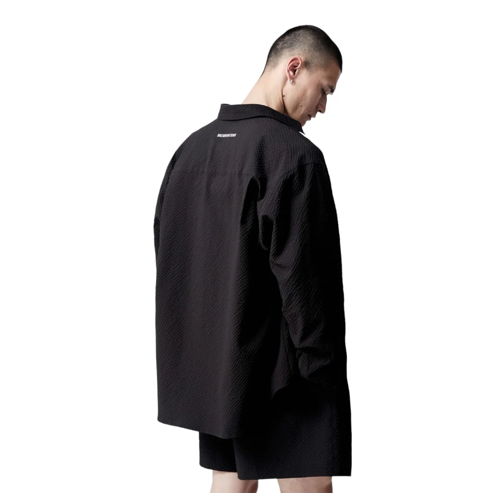 Seersucker Dress Shirt Black - Image 4
