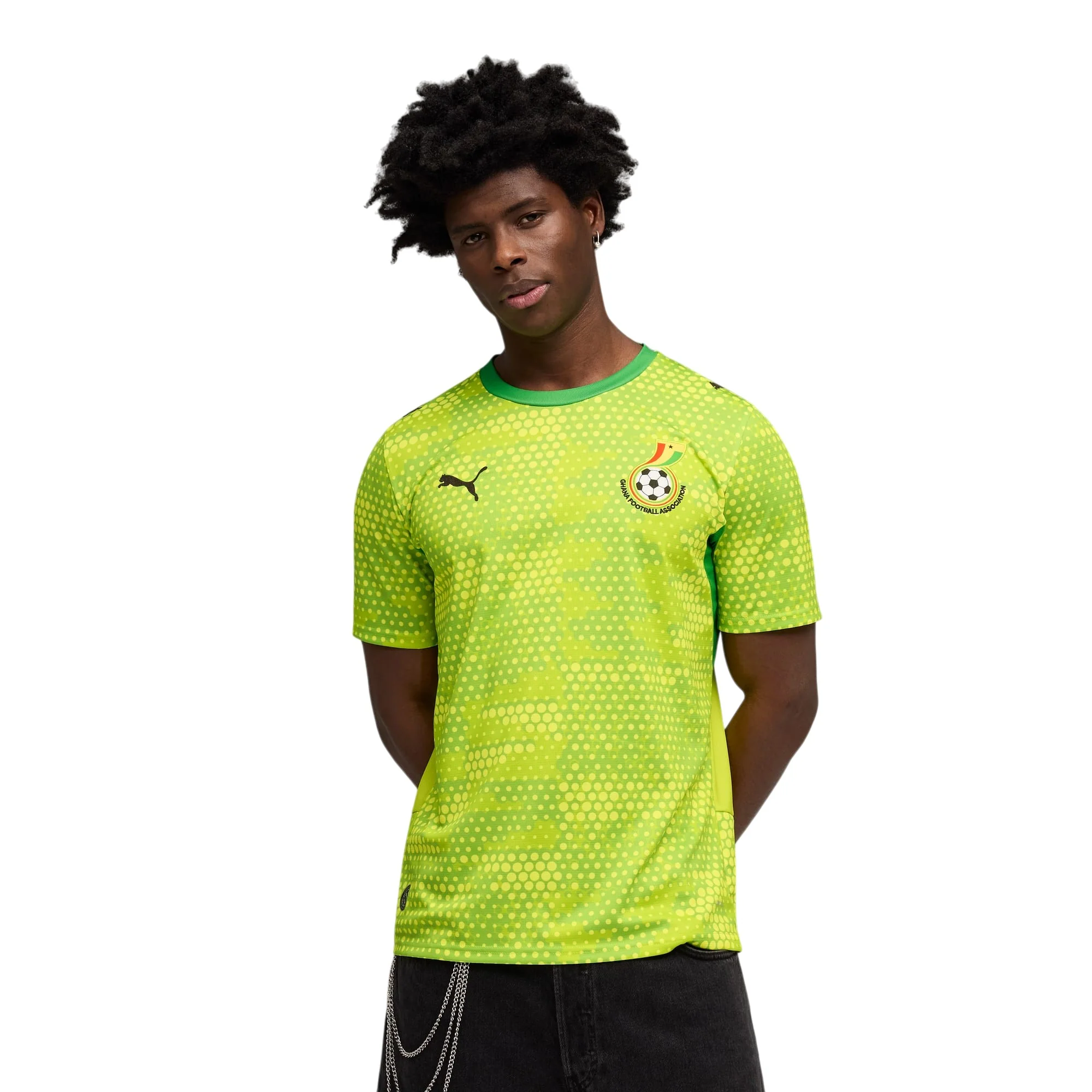 PUMA X GHANA X SALEHE BEMBURY Replica Match Jersey Goalkeeper Yellow - Image 3