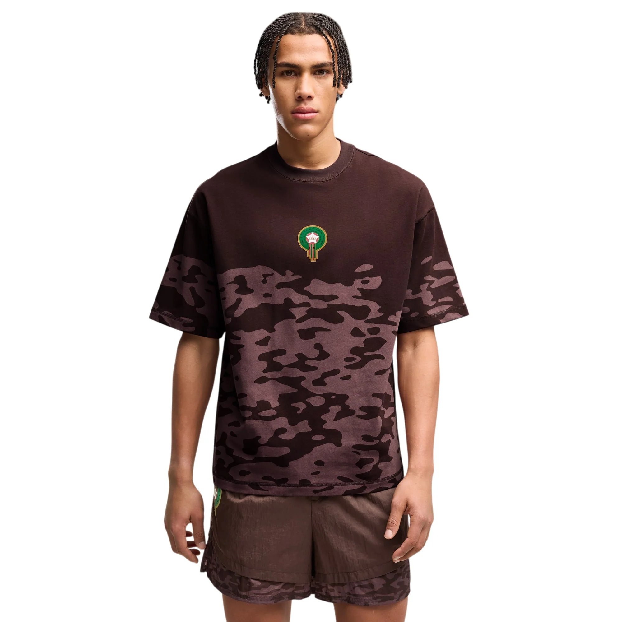 PUMA X MAROCCO X SALEHE BEMBURY KING T-Shirt Chocolate Brown - Image 3