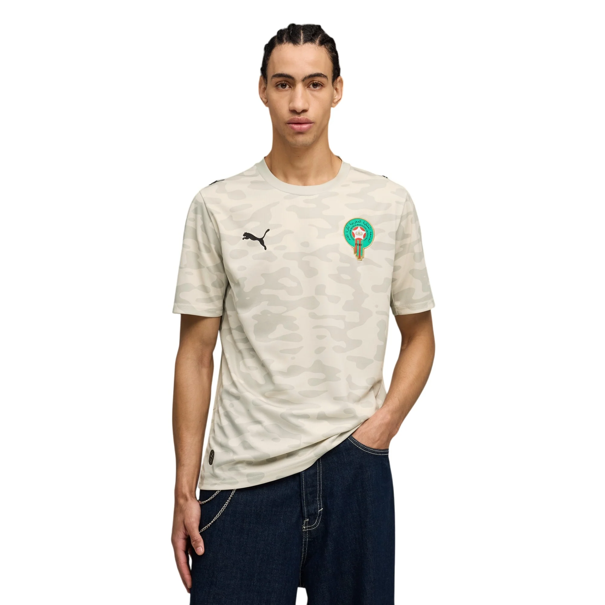 PUMA X MAROCCO X SALEHE BEMBURY Replica Match Jersey  Goalkeeper Alpine Snow - Image 3