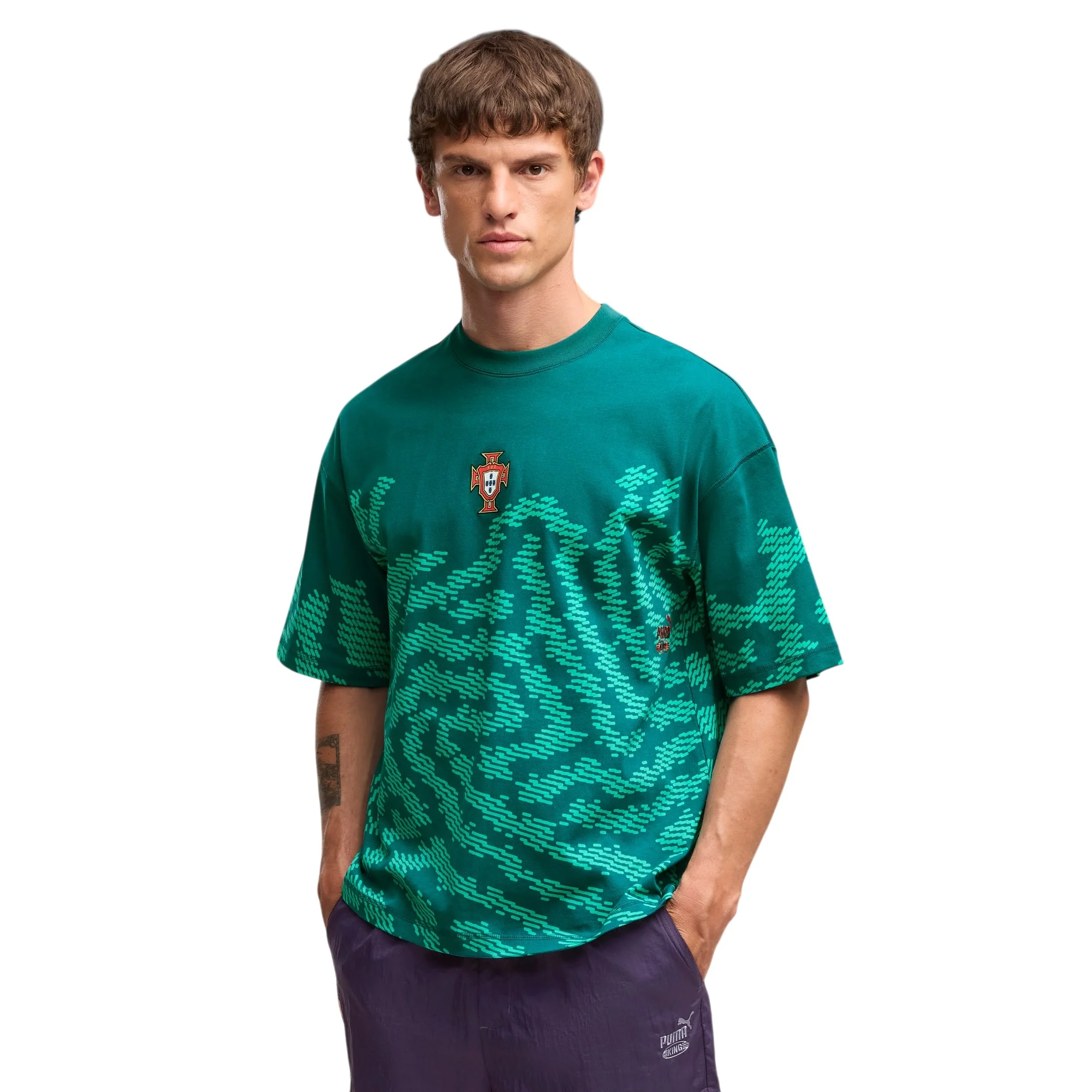 PUMA X PORTOGALLO X SALEHE BEMBURY KING T-Shirt Emerald Ice - Image 3