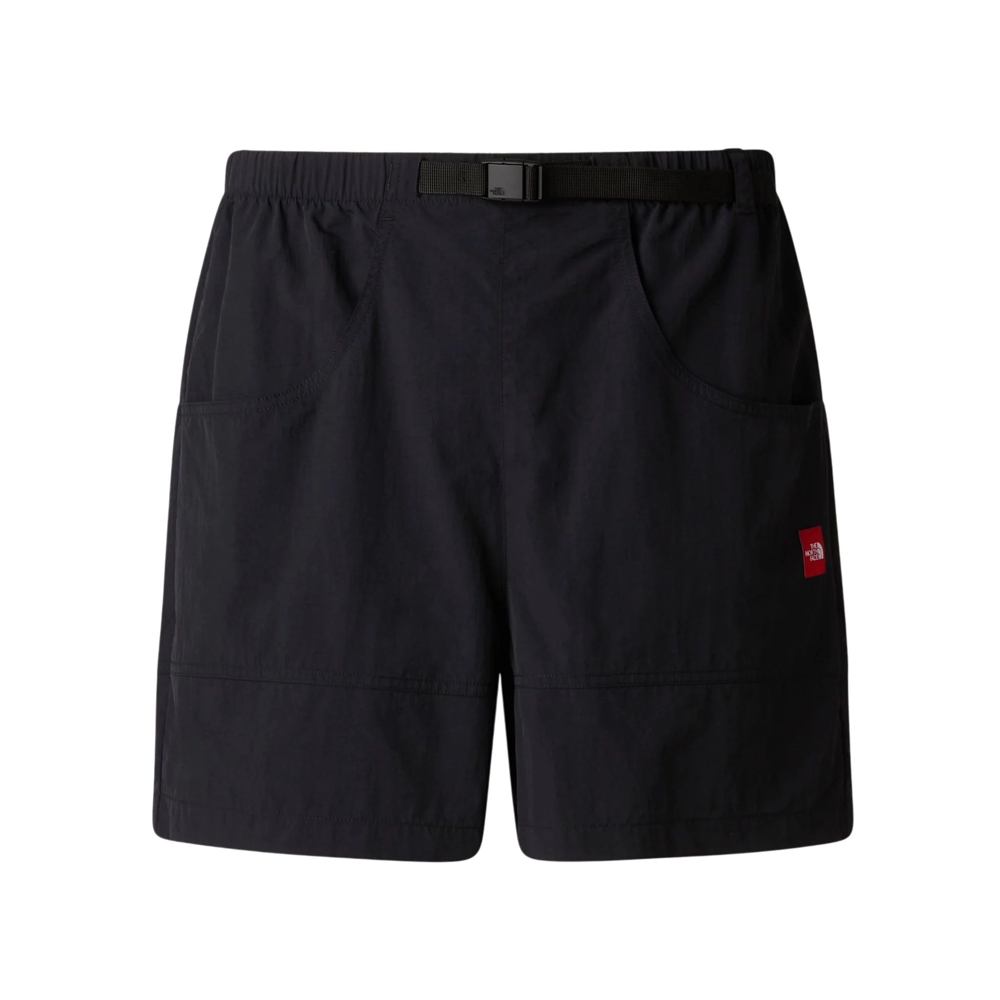 Red Box Nylon Belted Short Black