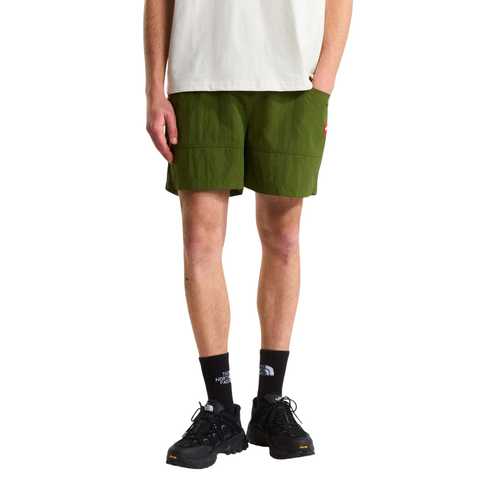 Red Box Nylon Belted Short Woodland Green - Image 3