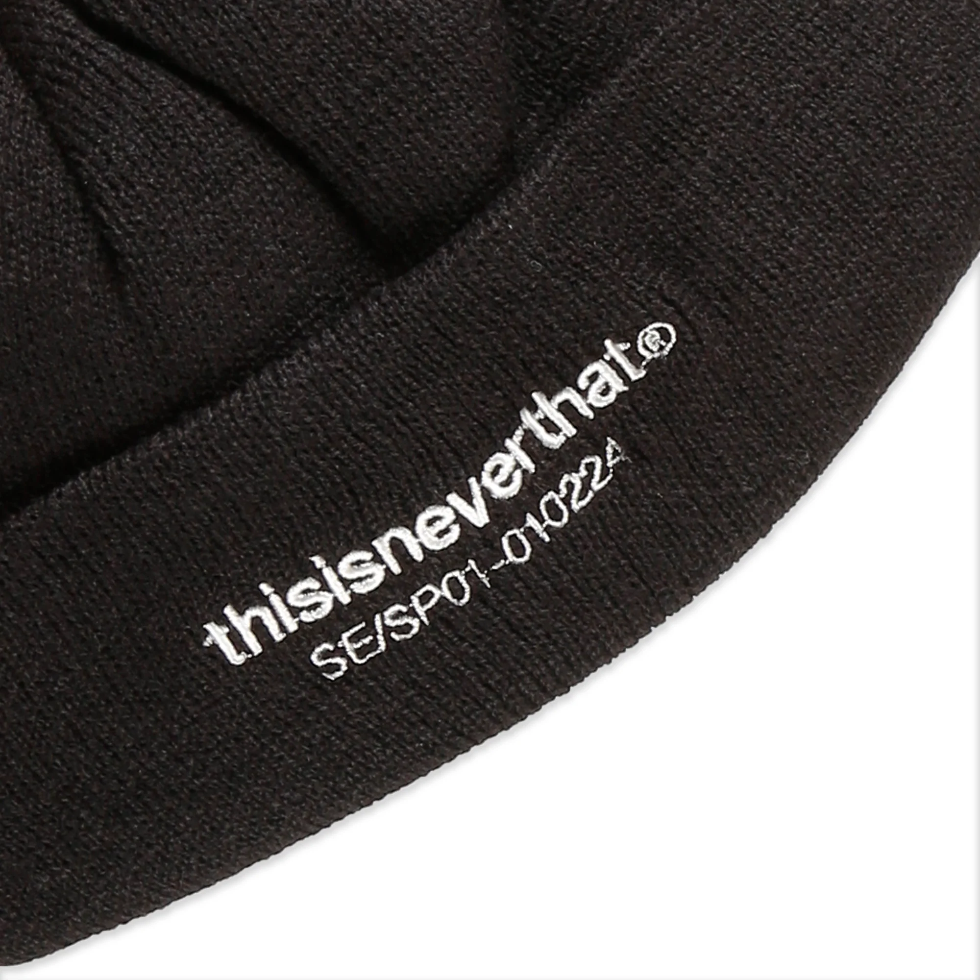 T-Logo Short Beanie Black - Image 3