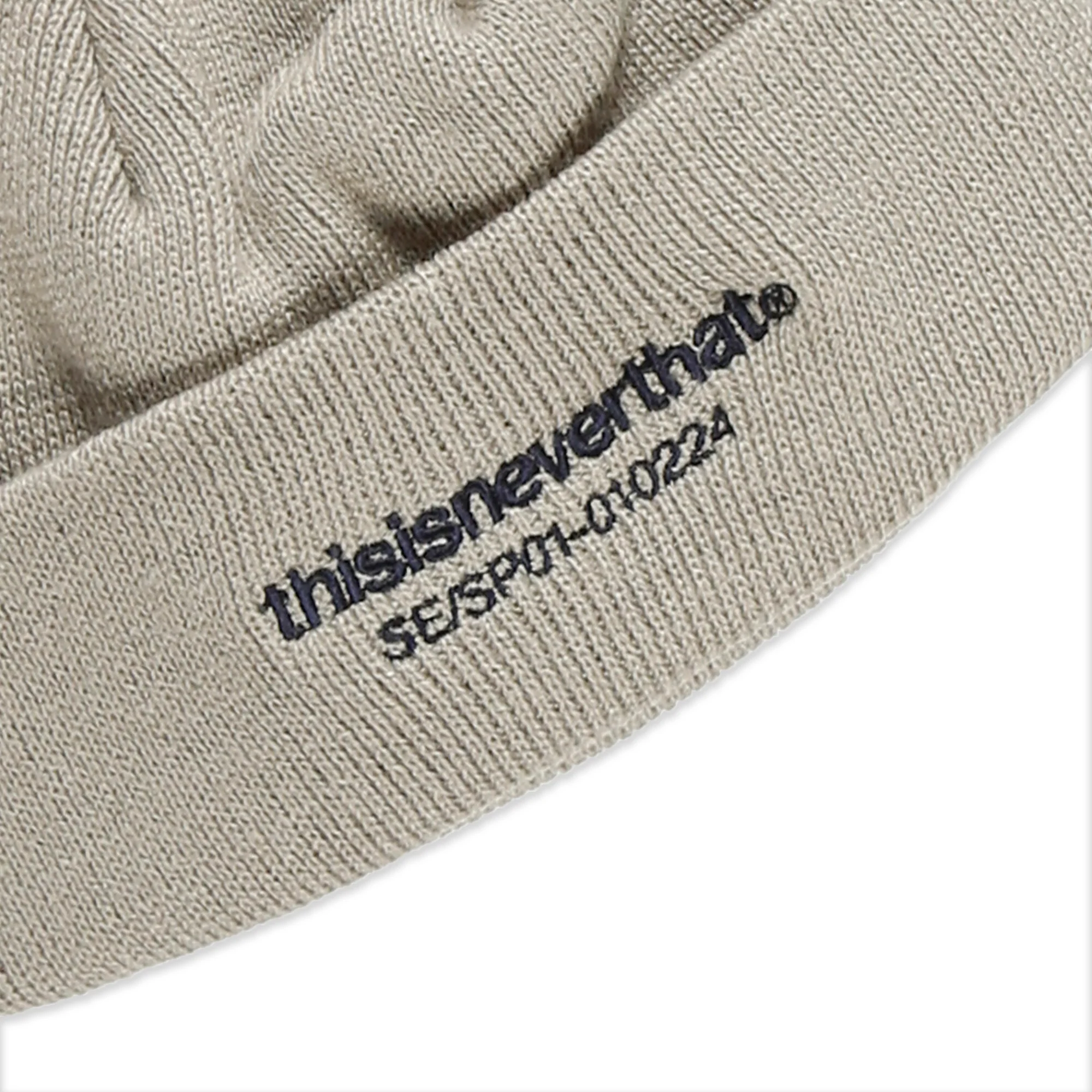 T-Logo Short Beanie Khaki - Image 3