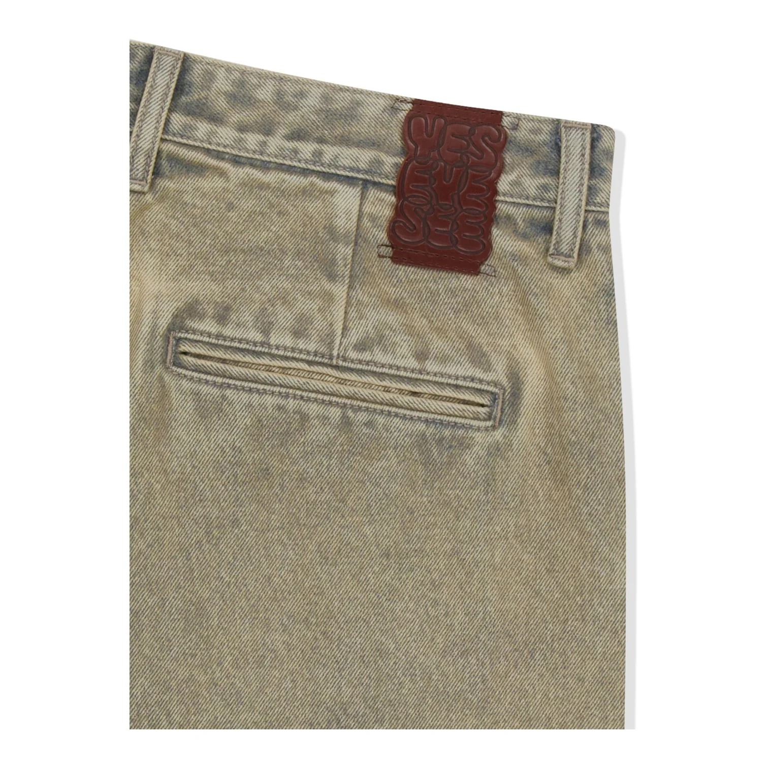 Two Tucked Hairy Denim Pants - Image 4